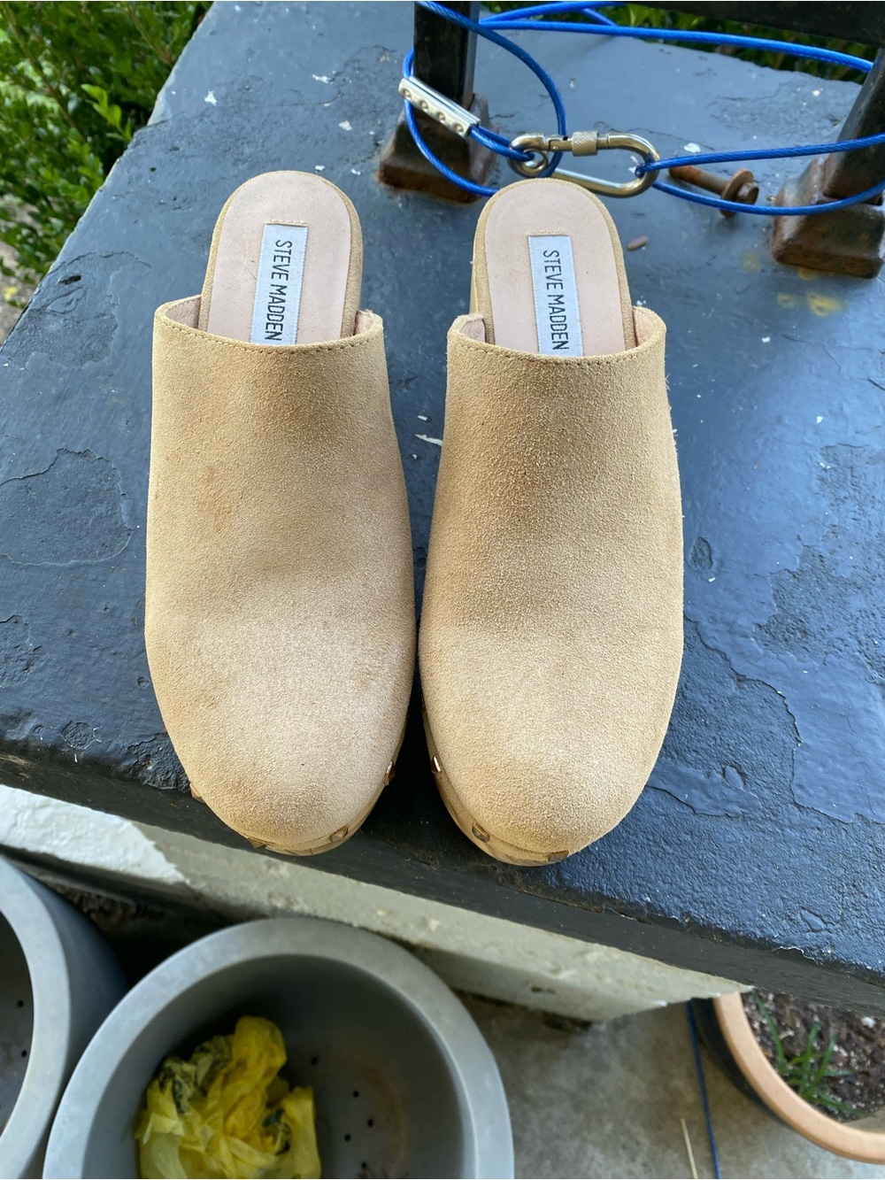 Steve Madden Tan Suede Slip-On Mules size 8M